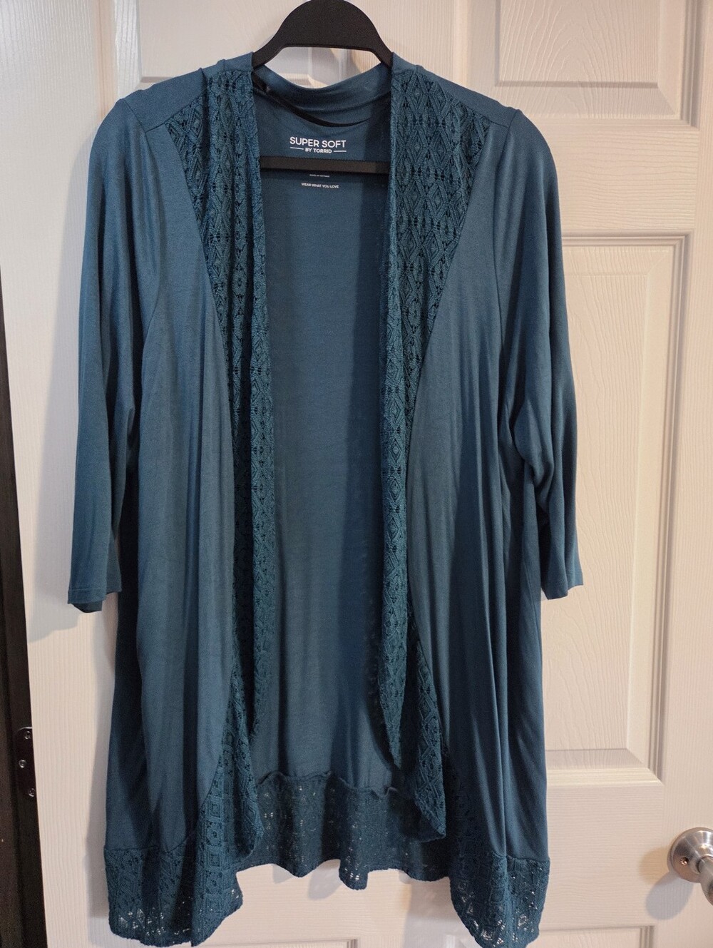 Torrid Super Soft Crochet Trim Cardigan